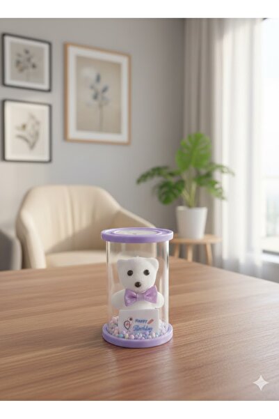 HERBALACCESSORY Işıklı Cam Fanus İçinde Ayıcık
