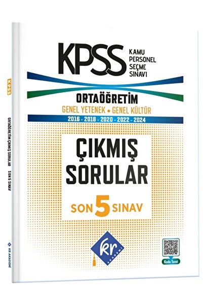 KR Akademi Yayınları KPSS Genel Yetenek Genel Kültür Ortaöğretim Son 5 Sınav ...