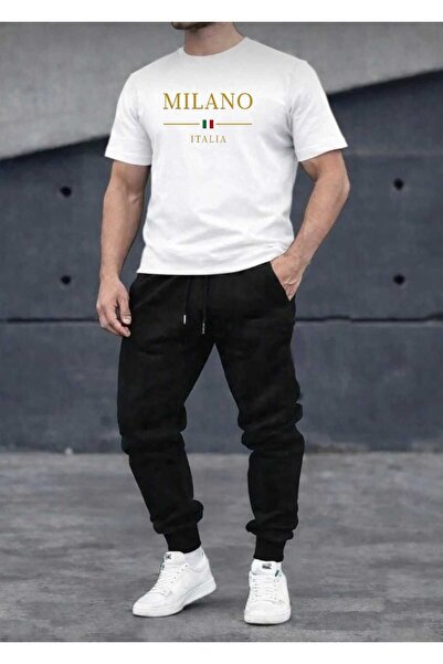 tkn your style Men's Milano 2-Piece Tracksuit Set with Printed Design