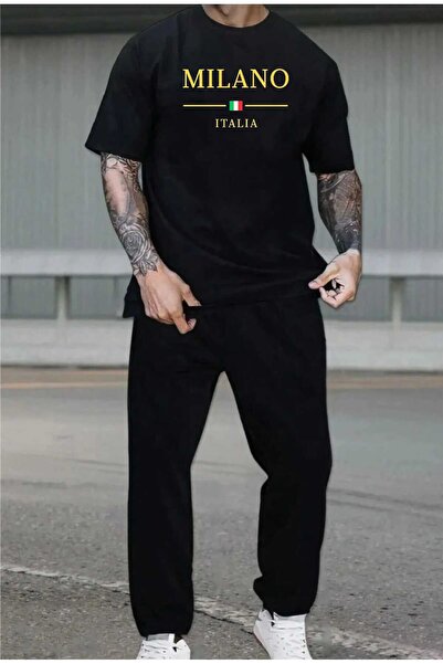 tkn your style Men's Milano 2-Piece Tracksuit Set with Printed Design