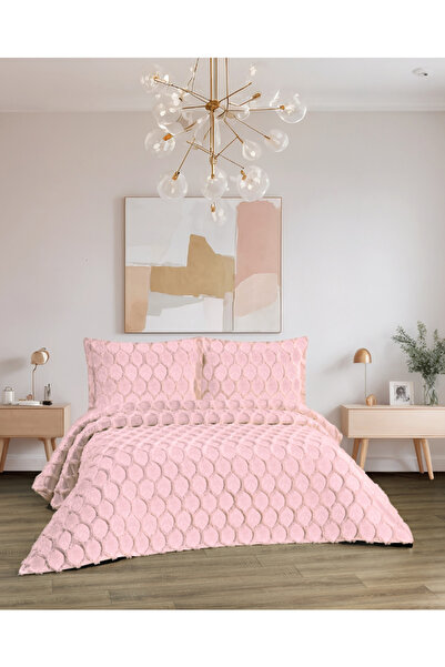 diabella Cuvertură de pat dublă din 3 piese cu model de fagure