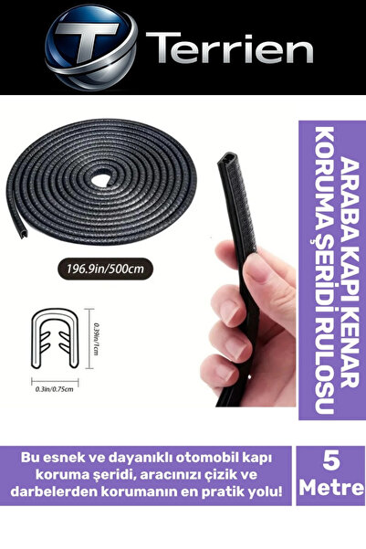Terrien #ArmaSticker&FosforŞerit 5 Metrelik Araba Kapı Kenar Darbe Koruma Fit...