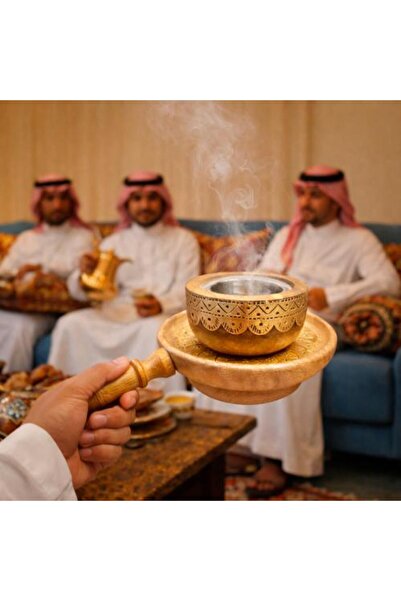 Generis Luxury Indian Wooden Incense Burner Set with Golden Engravings