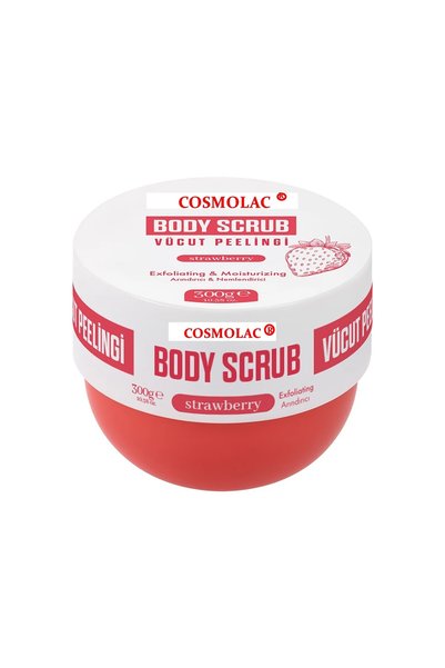 Cosmolac مقشر للجسم مرطب ومغذي ومزيل للشعر الزائد ومنقي للبشرة بخلاصة الفراول...