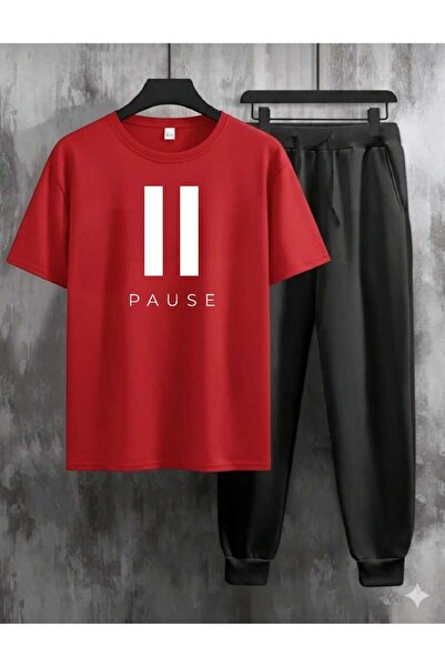 tkn your style Erkek Paus Printed Design 2-Piece Tracksuit Set