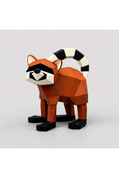 Generis Geometric Raccoon Decorative Figure