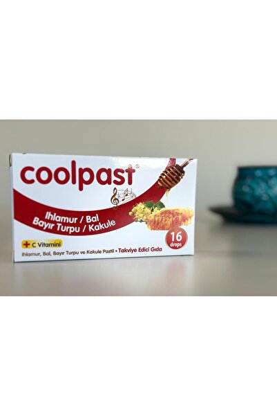 Coolpast Ihlamur Bal Bayır Turpu Kakule +C Vitamini 16 Pastil