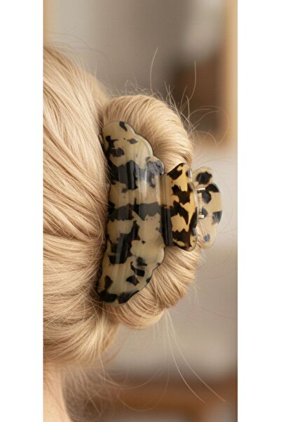 LUXENYA DESİGN Leopard Zebra and Marble Patterned Large Hairpin Set for Women...