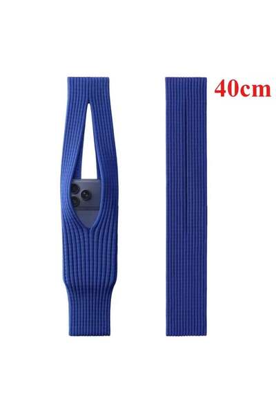 multi İmpex Phone Pocket Woven Bag Short 40cm blue