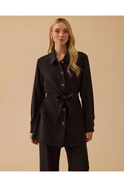 SCL Bağlama Detaylı Cepli Ceket