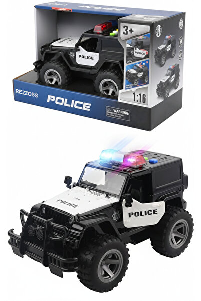 REZZOSS Police Truck 1:16 Toy for Kids Realistic Sound LED Lights Police Jeep...