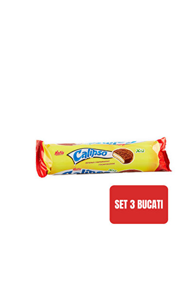 Nefis SET 3 BUCĂȚI - Biscuiți Calipso cu aromă de ciocolată și cocos 240 g