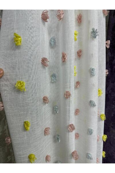 Belvedere Colorful Pompom Linen Tulle Regular Pleat 1X2.5 Does Not Need Ironi...