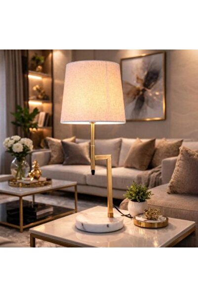 HOMEZ NEED Golden Touch Modern Lamp with Marble Base