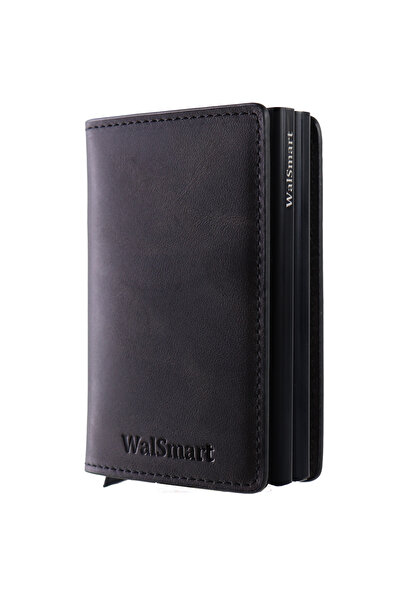 WalSmart Magduo Crazy Smart Mechanism Genuine Leather Wallet