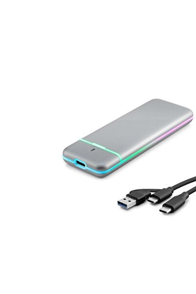 Skygo Ieg ™   Ssd Box Type-C 3.1 + Usb3.0 Nvme + Ngff M2 Chip Rtl9210B Gray H...