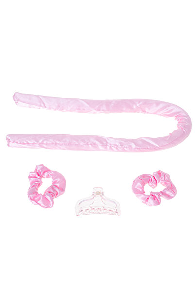 zola Set ondulator de păr, fără căldură, spumă moale, accesorii incluse, roz