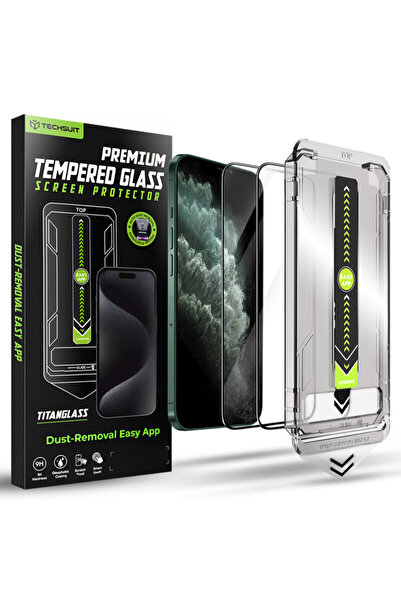 Techsuit iPhone XS Max TitanGlass FullCover, μαύρο