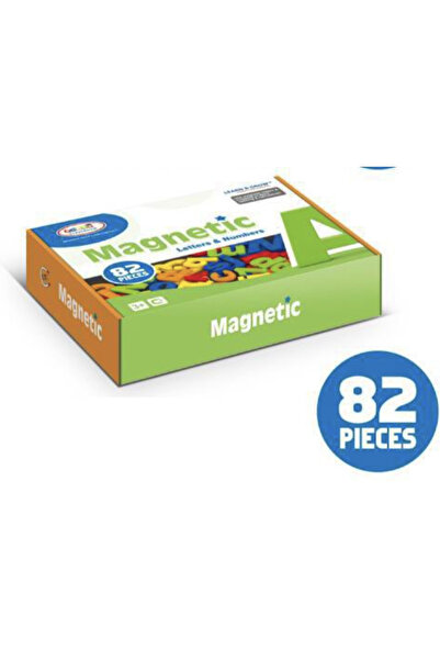 Creative World Toys Set de 82 de piese magnetice, litere și cifre, pentru înv...