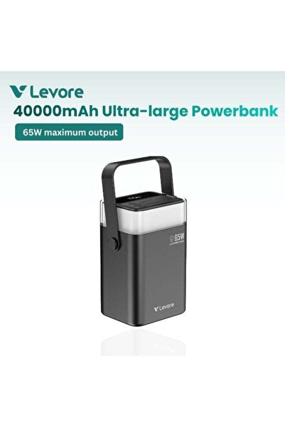 Levore باور بانك فائق السعة 40000 مللي أمبير/ساعة 65 واط