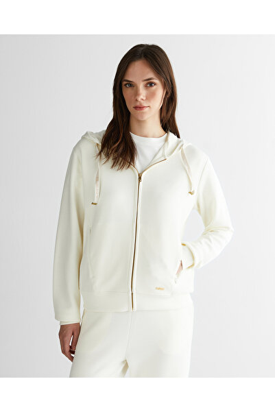 Gant Kadın Krem Kapüşonlu Sweatshirt