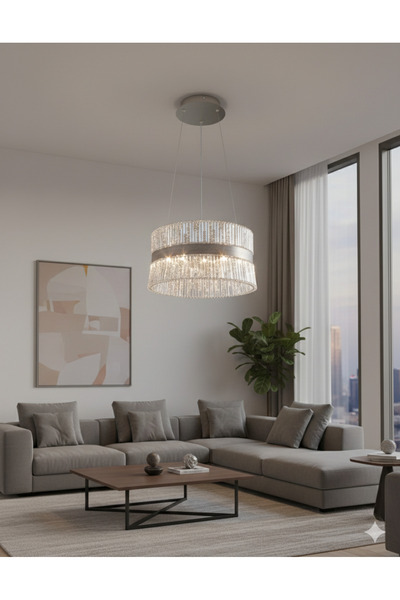 LİGHT HOUSE Modern Sarkıt Akrilik Avize 3 Renk Modlu 50x100