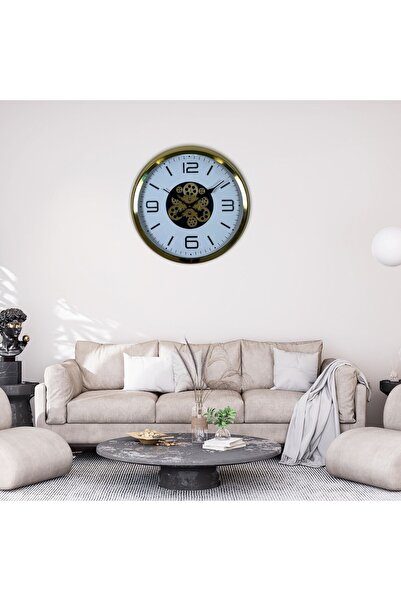 Leyaton Modern Prestige Gold 60 cm Wheel Wall Clock Lwlhm-Ytrs345
