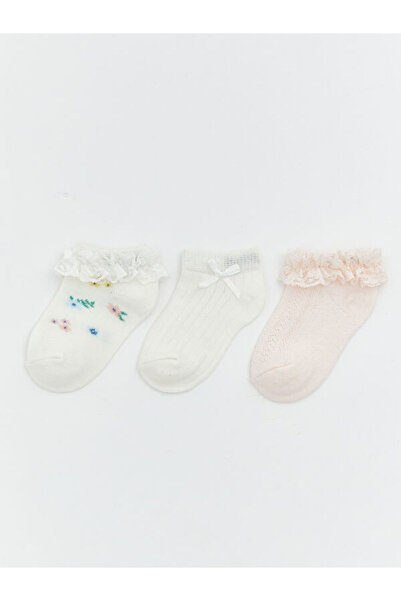 LC Waikiki I Embroidered Baby Girl Booties Socks 3-Piece Set from Freezen Store