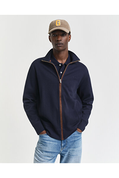 Gant Erkek Lacivert Regular Fit Fermuarlı Hırka