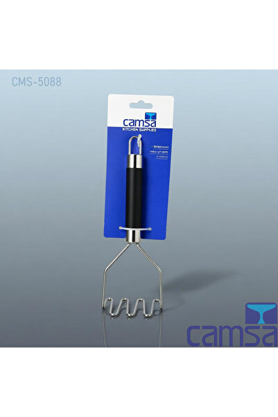 Queen’s Kitchen Black Handle Steel Potato Masher