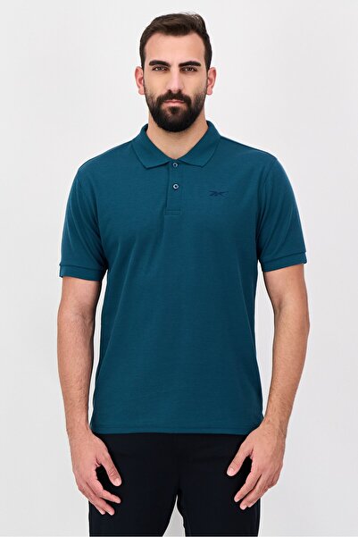 Reebok Men Sportswear Fit Short Sleeve Outdoor Polo Shirt, Green