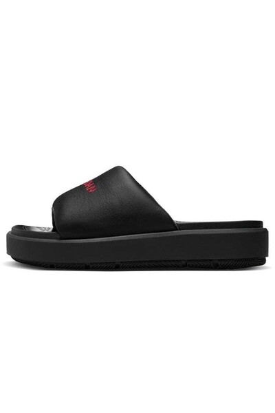 Nike Jordan Sophia Slide Womens Sandals Hakiki Deri Kadın Günlük Terlik Siyah