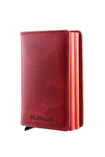 WalSmart Magduo Crazy Smart Mechanism Genuine Leather Wallet