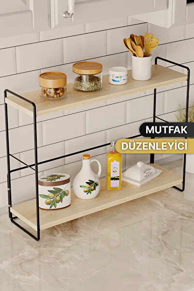 Bino 2 Katlı Çok Amaçlı Mutfak Rafı Tezgah Üstü Çok Amaçlı Organizer Masaüstü...