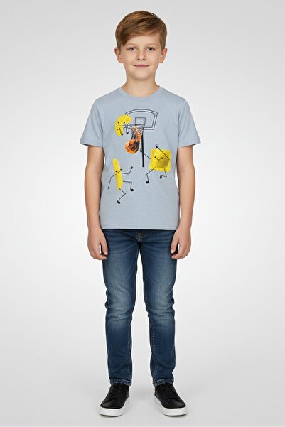 The Children's Place Kids Boy Crew Neck Short Sleeve Graphic Print T-Shirt, Blue