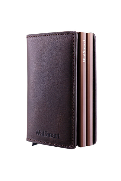 WalSmart Magduo Crazy Smart Mechanism Genuine Leather Wallet