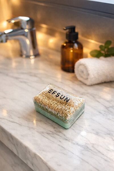 Efsun صابون الكولاجين المصنوع يدويًا من ألياف القرع الطبيعية وحليب الحمير 120...