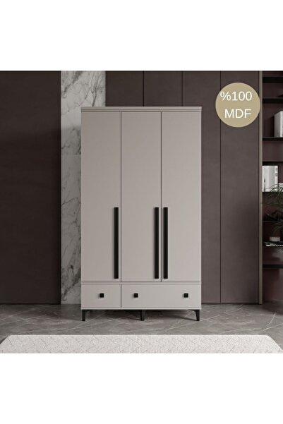 comiet Premium seri MDF 3 kapaklı gardırop