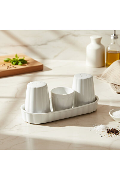 GastroPlast Tuzluk,Biberlik,Kürdanlık Seti | Siyah | Kırılmaz Polikarbon Tuzl...