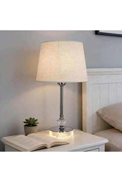 GESR HOME Classic Table Lamp with Silver Base and Warm Touch