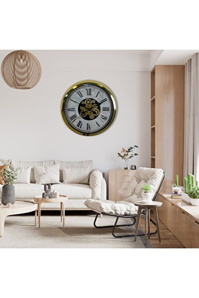 Leyaton Gold Atlas Royale 60 cm Wheel Wall Clock Lwlhm-Ytrs345