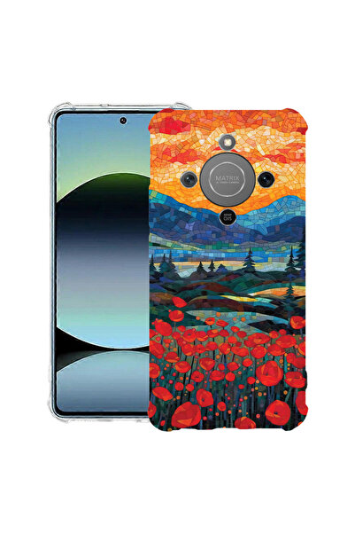 bestcase Husă Anti Shock Case For Honor Magic8 Lite, cu Design Poppies in Sun...