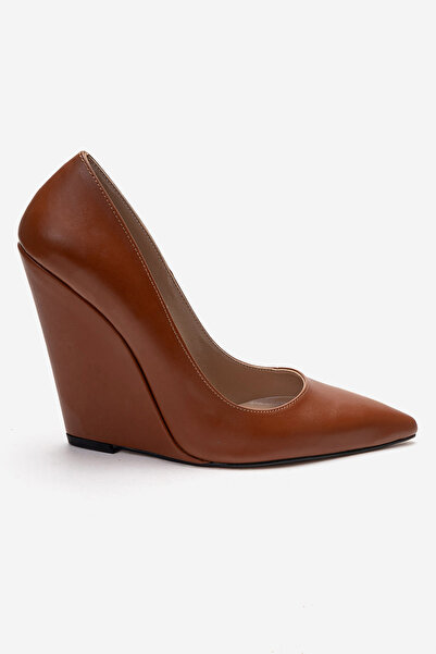 Ayakkabı Ateşi Piele maronie, cu vârf ascuțit, cu toc, pentru femei, model St...