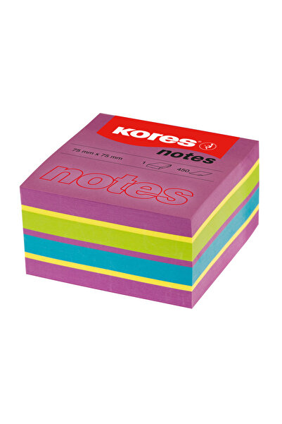kores Лепящи се листчета 75 x 75 мм Неонов микс пролет 450 листа