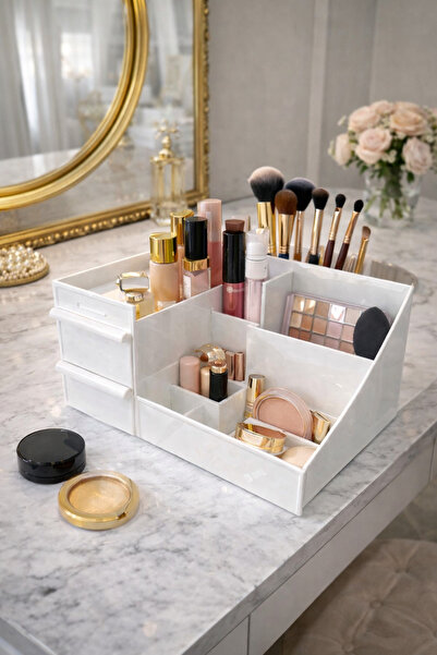 sonnenflügel Organizator pentru machiaj și bijuterii cu 2 sertare pentru cosm...