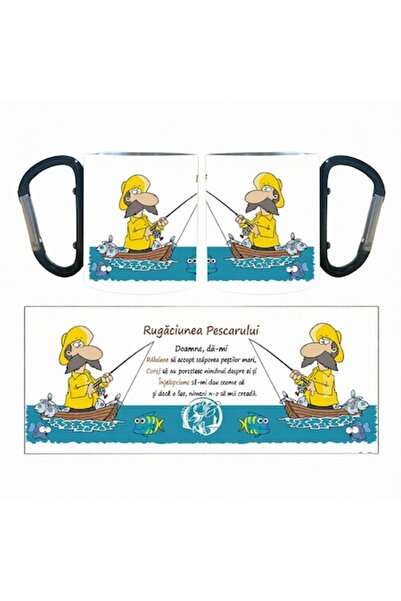 OEM White Stainless Steel Mug with Carabiner, Personalized with 'Fisherman's ...