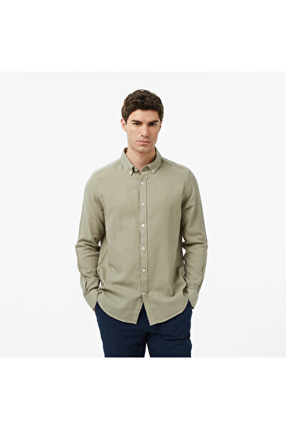 Nautica Erkek Yeşil Regular Fit Gömlek