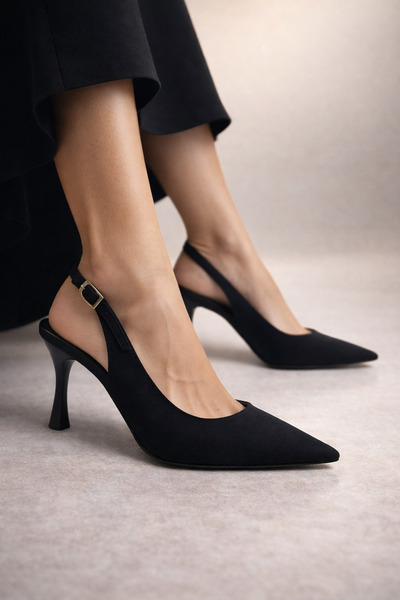 Firibu Kadın Topuklu Ayakkabı Sivri Klasik Abiye Günlük 34-35-41-42 Özel Numa...