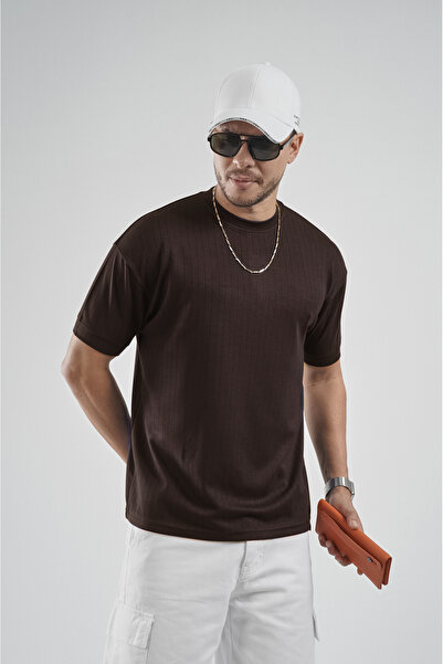 Butik Trend Biz Regular Fit Stripe Patterned Crew Neck Men's T-Shirt