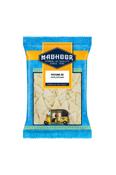 MADHOOR Fryums 3D Geometric Shapes Crunchy Grid Frying Pellets (200g)